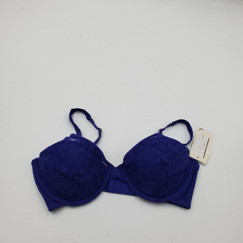 Ongossamer Racy Lace Demi Bra in Purple Size 32D